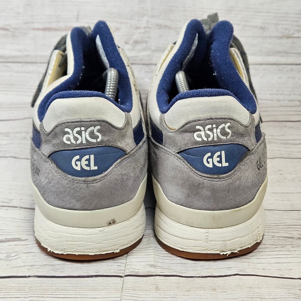 ASICS GEL-LYTE III Men's 13 Cream Navy Grey Trainers H64KK Sneakers - Picture 4 of 7